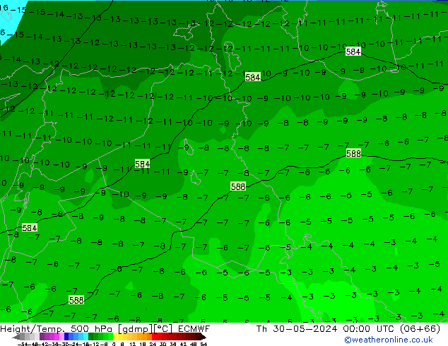 Z500/Regen(+SLP)/Z850 ECMWF do 30.05.2024 00 UTC