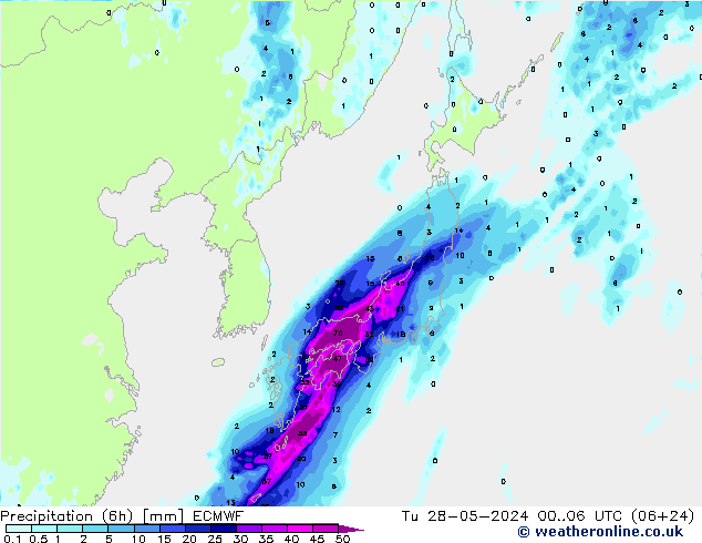 Z500/Rain (+SLP)/Z850 ECMWF mar 28.05.2024 06 UTC