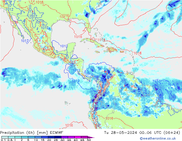 Z500/Rain (+SLP)/Z850 ECMWF Ter 28.05.2024 06 UTC