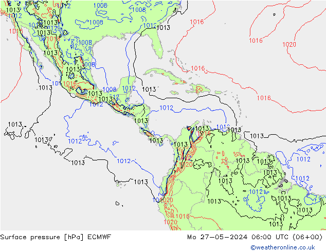 pression de l'air ECMWF lun 27.05.2024 06 UTC