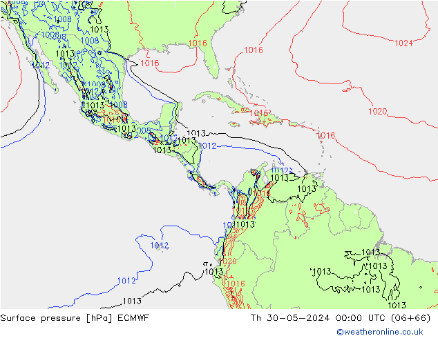 pression de l'air ECMWF jeu 30.05.2024 00 UTC