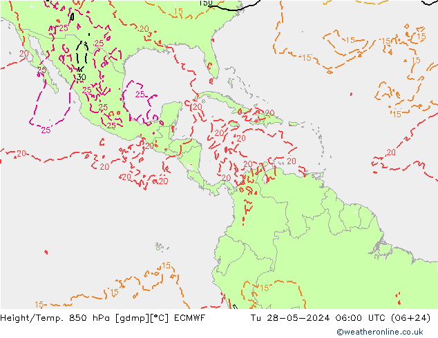 Z500/Rain (+SLP)/Z850 ECMWF Ter 28.05.2024 06 UTC