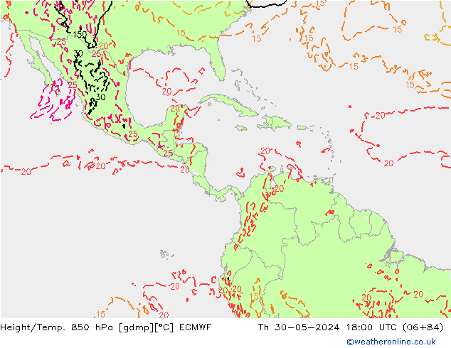 Z500/Yağmur (+YB)/Z850 ECMWF Per 30.05.2024 18 UTC