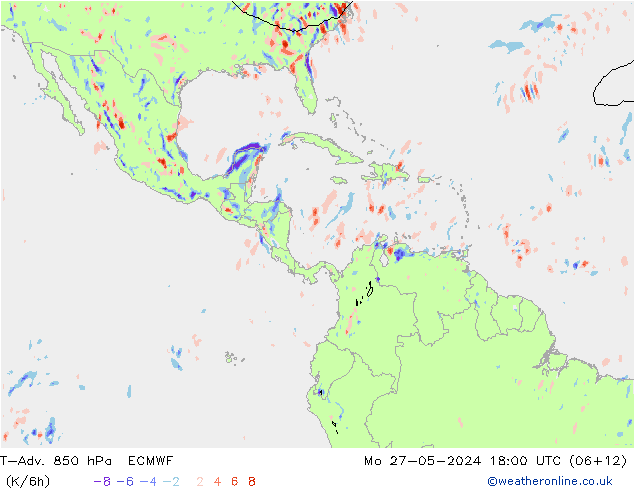 T-Adv. 850 hPa ECMWF Po 27.05.2024 18 UTC
