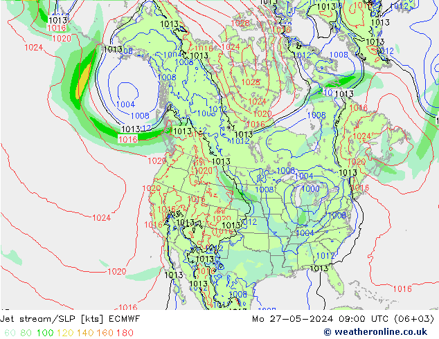 Courant-jet ECMWF lun 27.05.2024 09 UTC