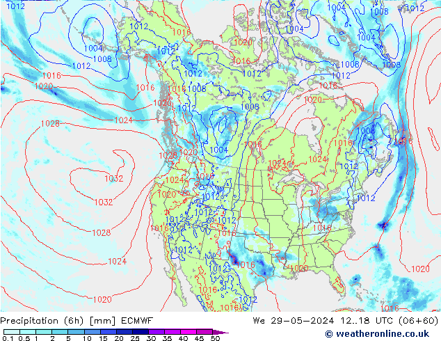 Z500/Rain (+SLP)/Z850 ECMWF śro. 29.05.2024 18 UTC