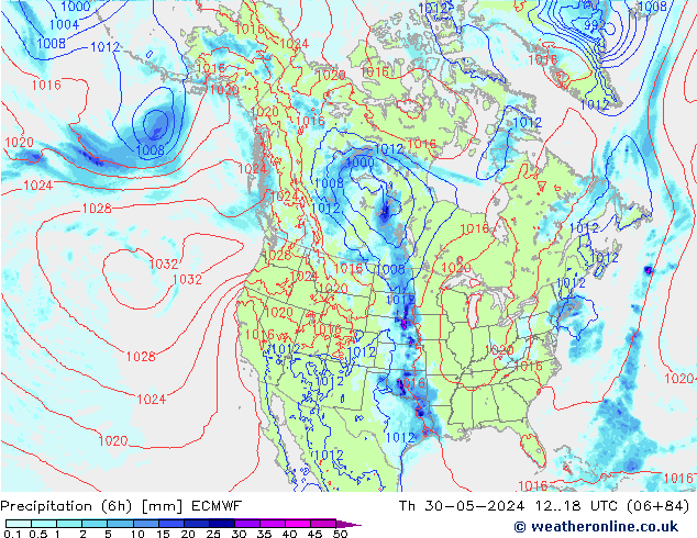 Z500/Yağmur (+YB)/Z850 ECMWF Per 30.05.2024 18 UTC