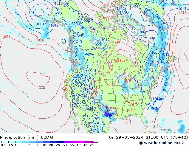 Niederschlag ECMWF Mi 29.05.2024 00 UTC