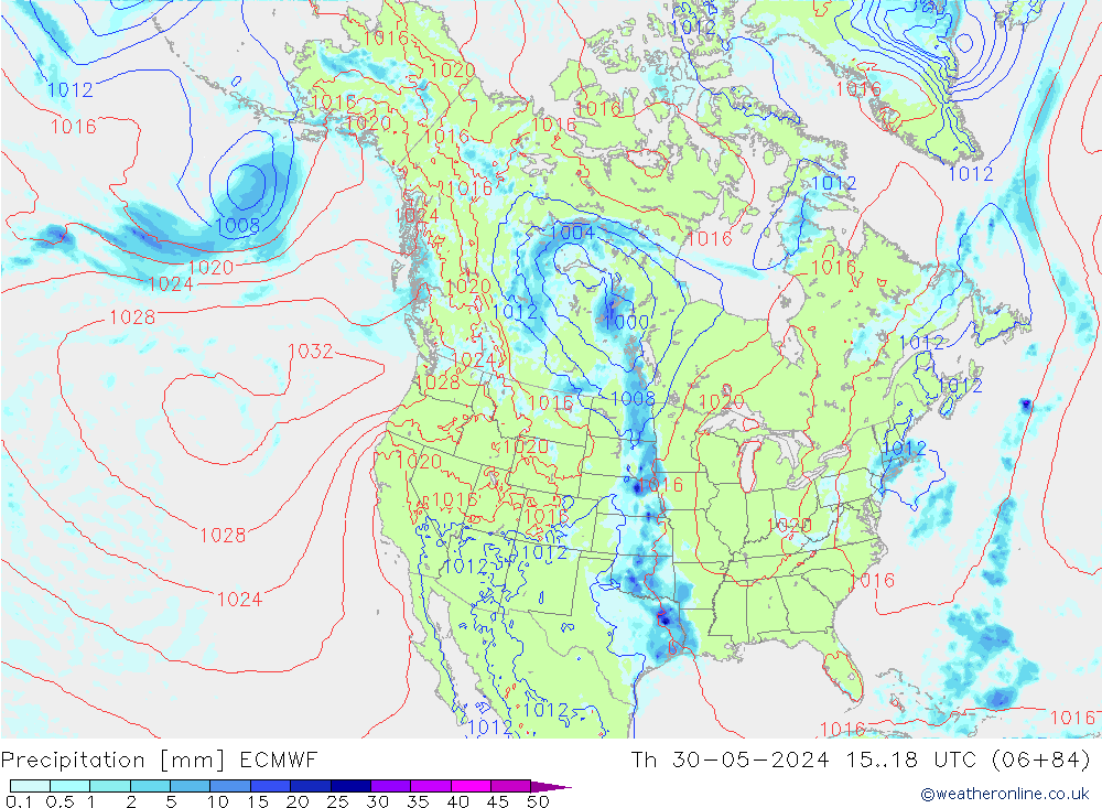 Niederschlag ECMWF Do 30.05.2024 18 UTC