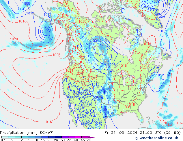 Neerslag ECMWF vr 31.05.2024 00 UTC