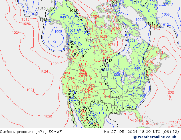 Bodendruck ECMWF Mo 27.05.2024 18 UTC