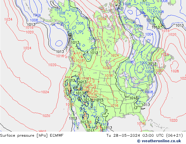 Surface pressure ECMWF Tu 28.05.2024 03 UTC