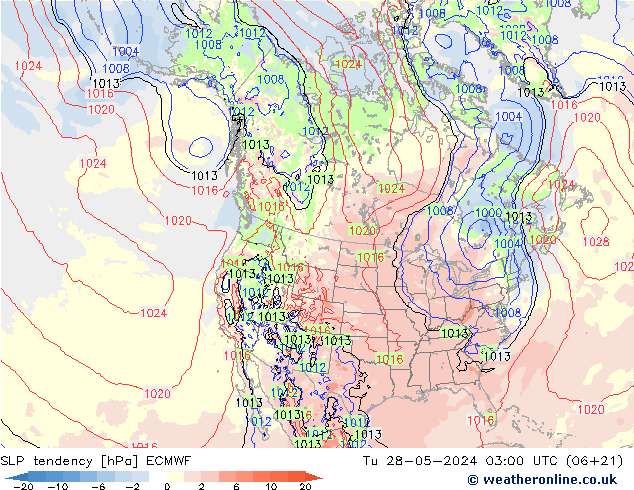 SLP tendency ECMWF Ter 28.05.2024 03 UTC