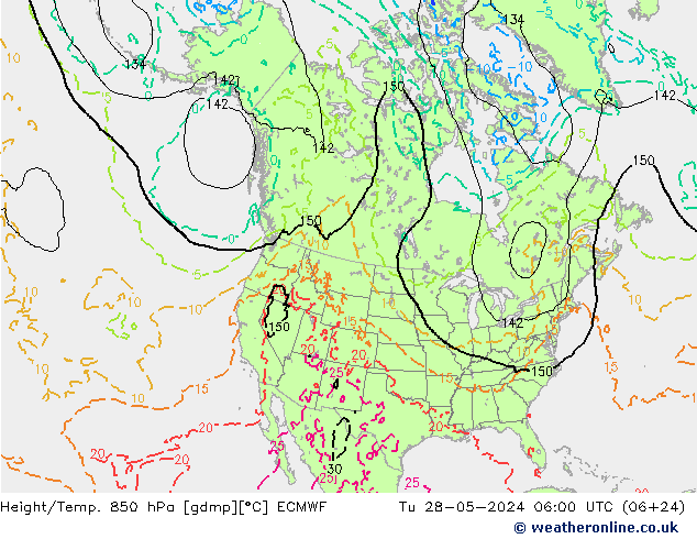 Z500/Rain (+SLP)/Z850 ECMWF Ter 28.05.2024 06 UTC