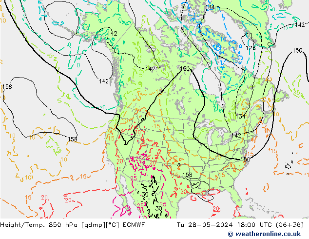 Z500/Regen(+SLP)/Z850 ECMWF di 28.05.2024 18 UTC