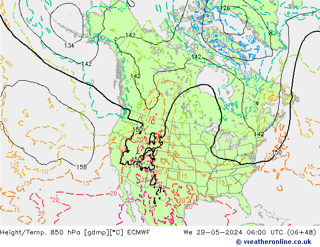 Z500/Rain (+SLP)/Z850 ECMWF Mi 29.05.2024 06 UTC