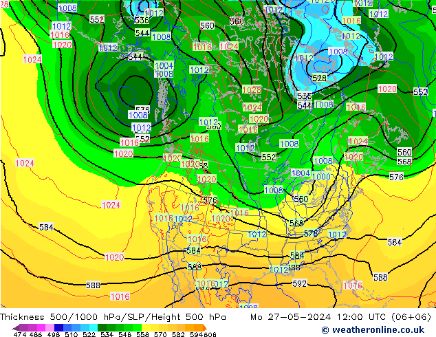 Schichtdicke 500-1000 hPa ECMWF Mo 27.05.2024 12 UTC