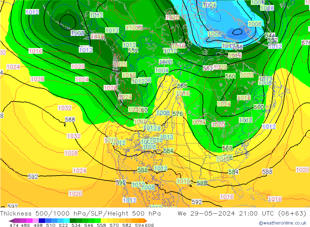 Thck 500-1000hPa ECMWF  29.05.2024 21 UTC