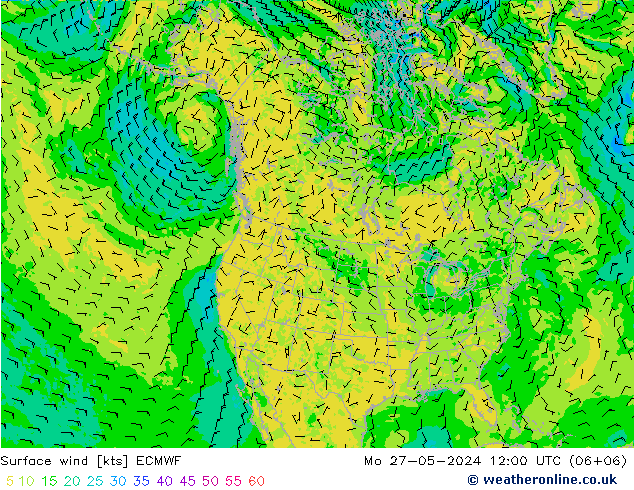 Bodenwind ECMWF Mo 27.05.2024 12 UTC