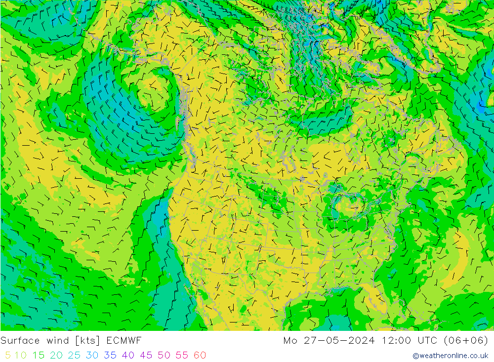 Vent 10 m ECMWF lun 27.05.2024 12 UTC