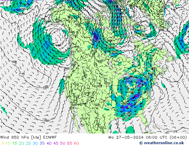 Wind 950 hPa ECMWF ma 27.05.2024 06 UTC