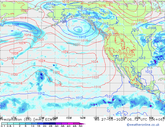 opad (6h) ECMWF pon. 27.05.2024 12 UTC