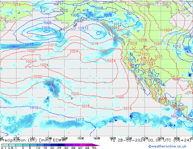 Z500/Rain (+SLP)/Z850 ECMWF вт 28.05.2024 06 UTC