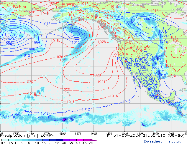 Precipitazione ECMWF ven 31.05.2024 00 UTC