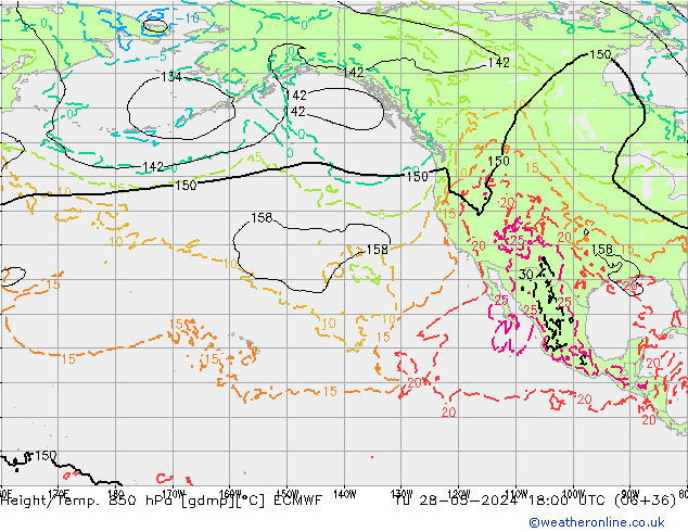 Z500/Rain (+SLP)/Z850 ECMWF mar 28.05.2024 18 UTC