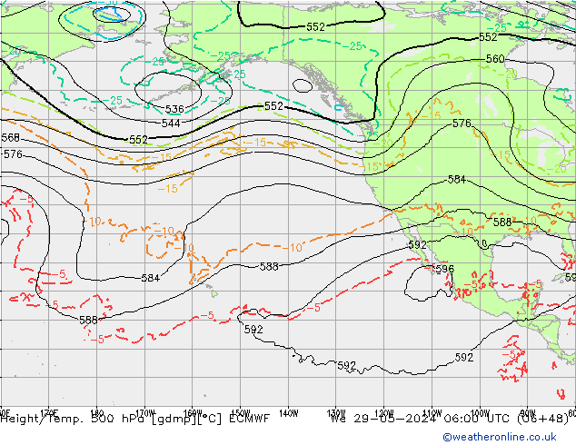 Height/Temp. 500 hPa ECMWF  29.05.2024 06 UTC