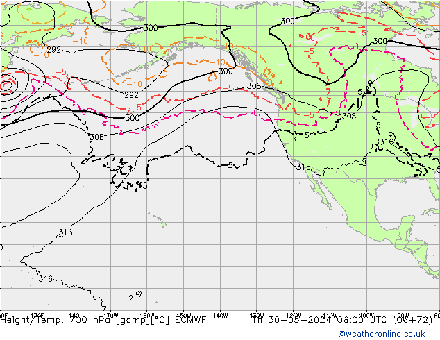 Height/Temp. 700 hPa ECMWF  30.05.2024 06 UTC