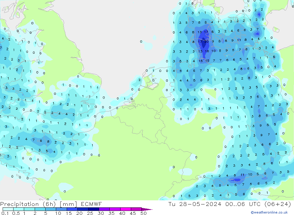 Z500/Rain (+SLP)/Z850 ECMWF mar 28.05.2024 06 UTC
