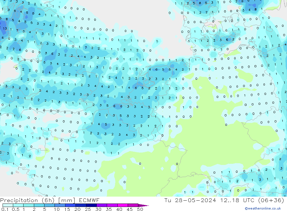 Z500/Rain (+SLP)/Z850 ECMWF mar 28.05.2024 18 UTC