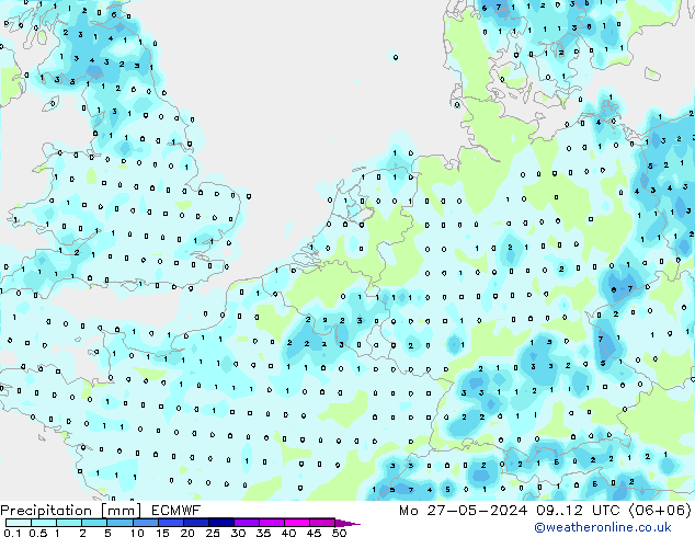 Precipitación ECMWF lun 27.05.2024 12 UTC