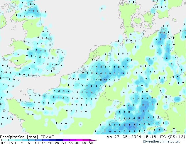 Precipitation ECMWF Mo 27.05.2024 18 UTC