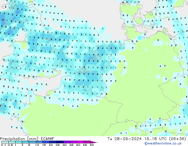 Precipitazione ECMWF mar 28.05.2024 18 UTC