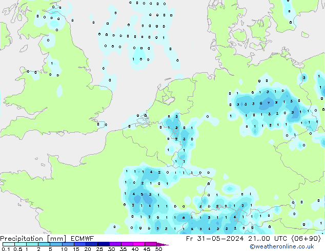 precipitação ECMWF Sex 31.05.2024 00 UTC