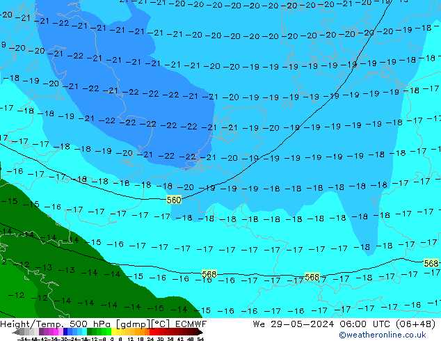 Z500/Rain (+SLP)/Z850 ECMWF śro. 29.05.2024 06 UTC