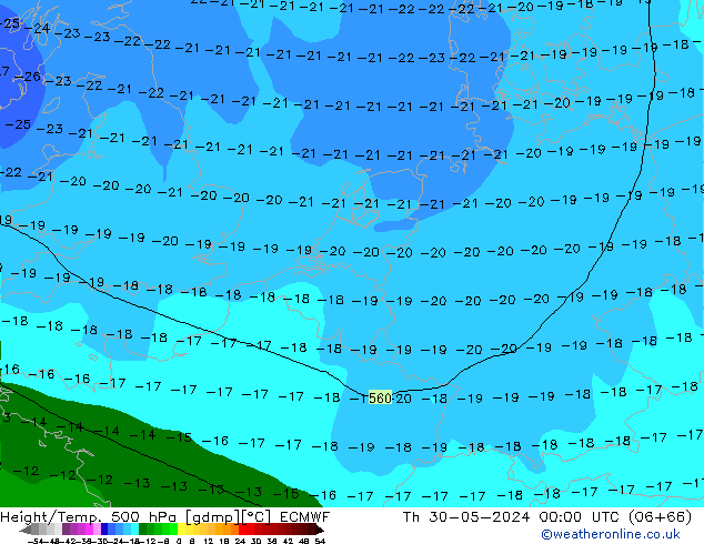 Z500/Rain (+SLP)/Z850 ECMWF Qui 30.05.2024 00 UTC