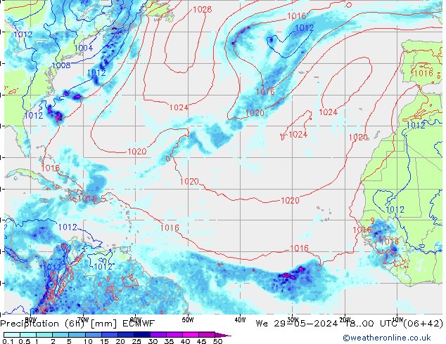 Nied. akkumuliert (6Std) ECMWF Mi 29.05.2024 00 UTC