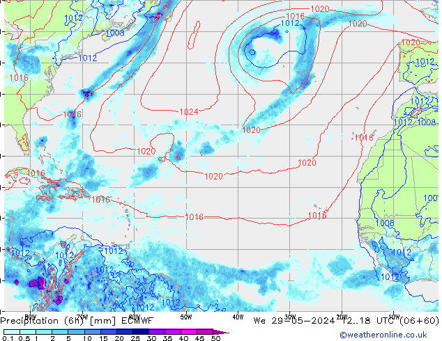 opad (6h) ECMWF śro. 29.05.2024 18 UTC