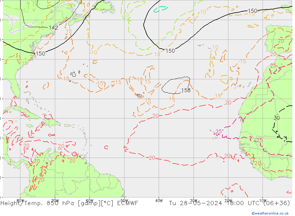 Z500/Rain (+SLP)/Z850 ECMWF Di 28.05.2024 18 UTC