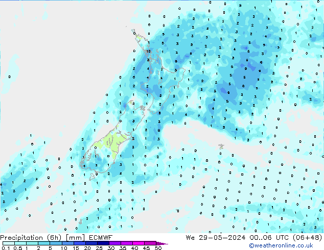 Z500/Regen(+SLP)/Z850 ECMWF wo 29.05.2024 06 UTC