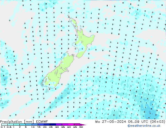 Precipitación ECMWF lun 27.05.2024 09 UTC