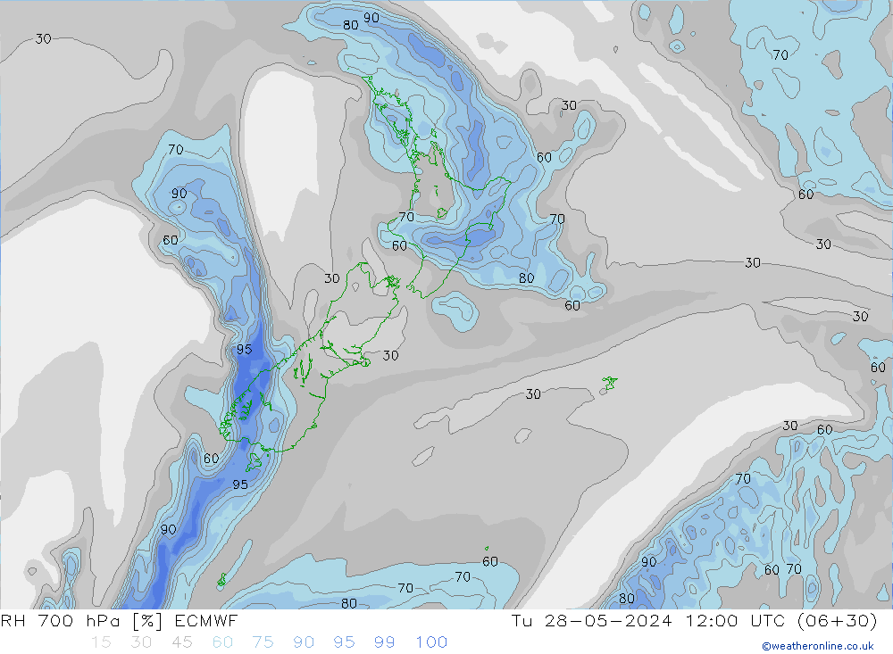 RV 700 hPa ECMWF di 28.05.2024 12 UTC