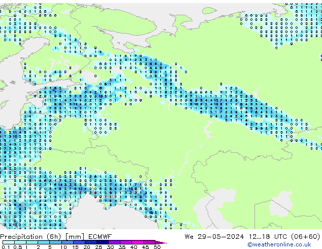 Z500/Rain (+SLP)/Z850 ECMWF We 29.05.2024 18 UTC