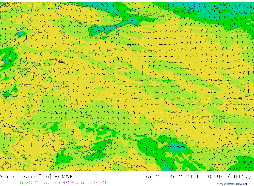 Surface wind ECMWF St 29.05.2024 15 UTC