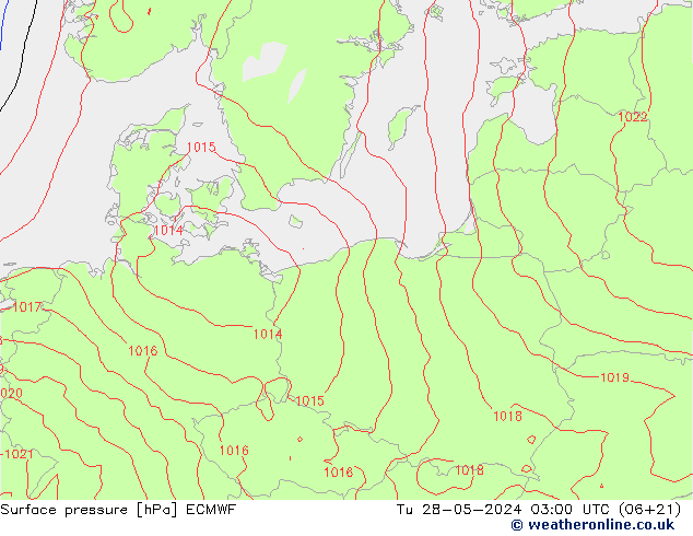 Yer basıncı ECMWF Sa 28.05.2024 03 UTC