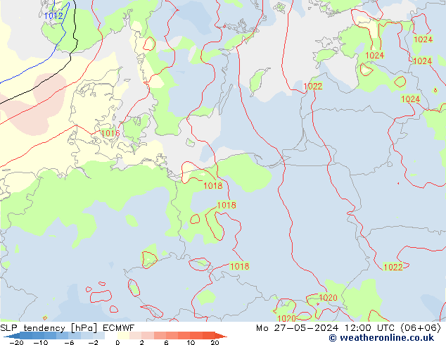 tendencja ECMWF pon. 27.05.2024 12 UTC