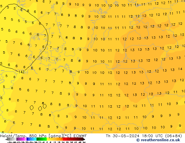 Z500/Regen(+SLP)/Z850 ECMWF do 30.05.2024 18 UTC